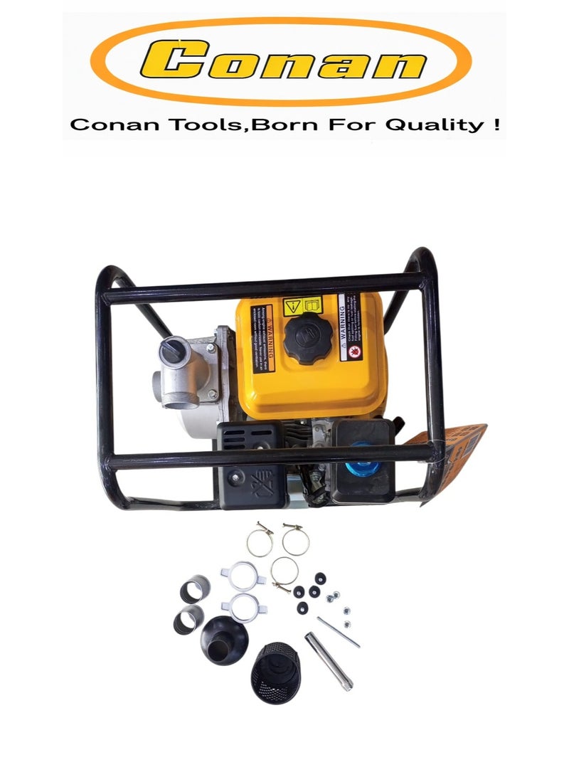 كونان مضخة مياه بنزين كونان Conan (Gasoline Water Pump) موديل COGW02 – مقاس 2 بوصة (50mm) – 5.5 حصان – سحب 7م – رفع حتى 23–26م – تشغيل سحب (Recoil) - Image 3
